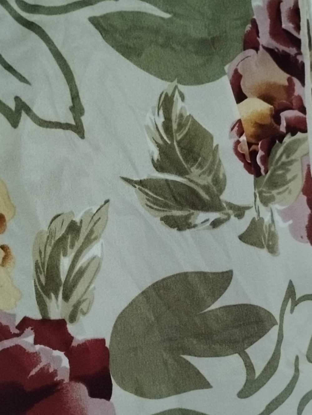 Silk Floral Elongated Scarf Burgundy,Gold By Baar & Beards - Picture 3 of 9